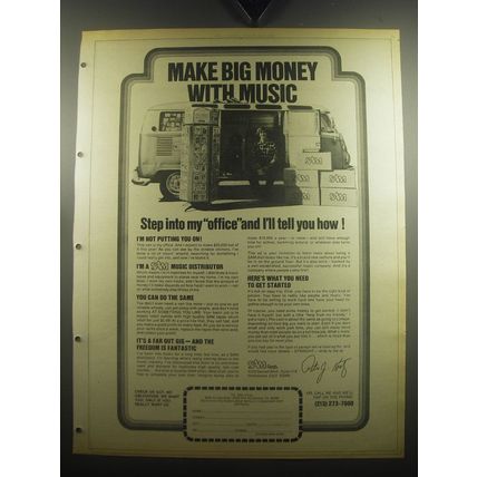 1974 SAM Corp. Ad - Make big money with music