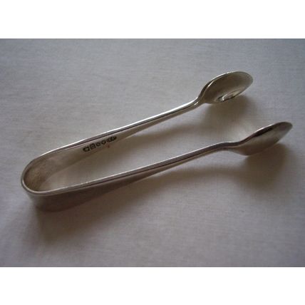 Antique Victorian 1886 Silver Plated Sugar Tongs Nips James Deakin & Sons