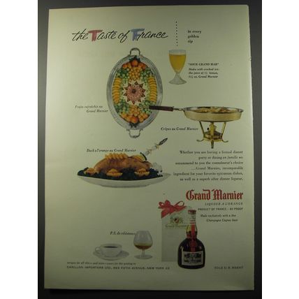 1955 Grand Marnier Liqueur Ad - The taste of france