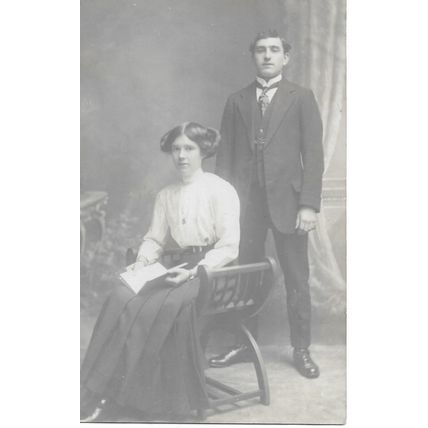 Unknown Family - Fred Addy Studio - Boston - Lincolnshire - Real Photo Postcard