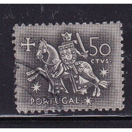 PORTUGAL 1953 50c KNIGHT VALUE USED SG1082