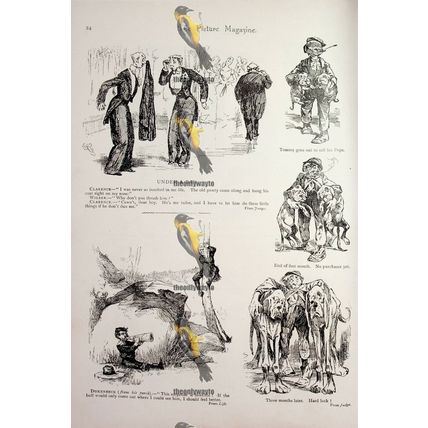Selling Pups & Other Victorian Humour, Book Illustration (Print), 1893
