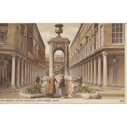 PC23399 The Mineral Water Fountain. Bath Street. Bath.Sweetman. Solograph. No 37