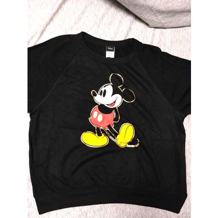 Disney Mickey Mouse Graphic Soft/Lightweight Sweatshirt Women's /Juniors' L Blk