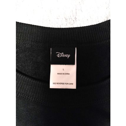 Disney Mickey Mouse Graphic Soft/Lightweight Sweatshirt Women's /Juniors' L Blk