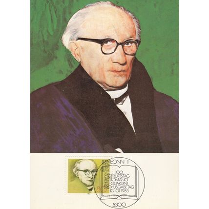 Romano Guardini German Philosopher Theologian Ltd FDC Postcard