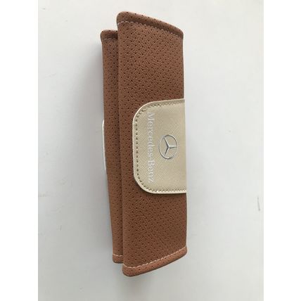 Pad Fit For Mercedes Ben z 2Pcs Brown High Quality Car Seat Belt Shoulder Cover