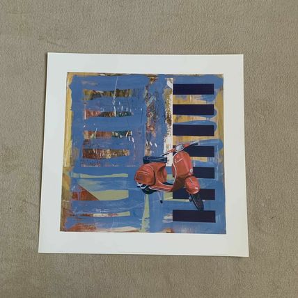 Large Wall Art Print “Scooter “ by Michael Pell. 50cm x50cm