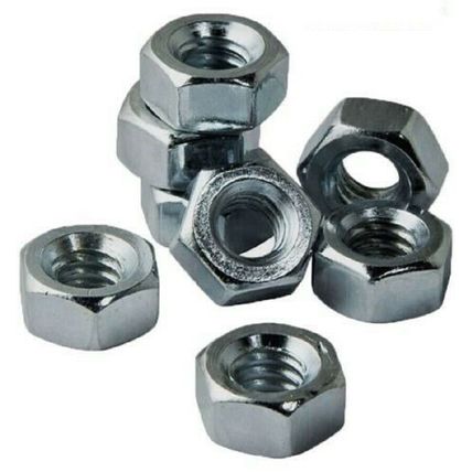 METRIC HEXAGONAL STEEL FULL NUTS HIGH TENSILE GRADE 8 BRIGHT ZINC PLATED DIN 934