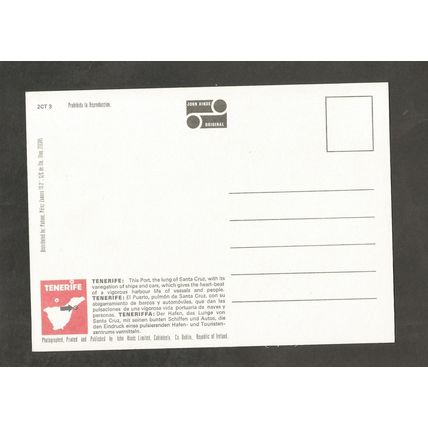 Postcard Canary Islands Tenerife John Hinde 2CT3 Port of Santa Cruz