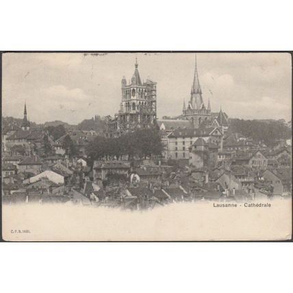 Cathédrale, Lausanne, 1904 - Comptoir de Phototypie CPA CPN1481