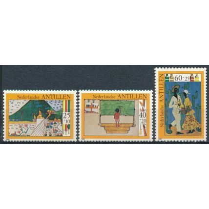 Children's Drawings - Netherlands Antilles 1980 - MNH - MiNr 432 & 434/5