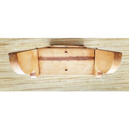 Homemade Handmade Wood 2 Heart Door Hanging Wall Shelf