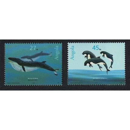Angola Whales Dolphins Marine Mammals 2v 2003 MNH SG#1683-1684