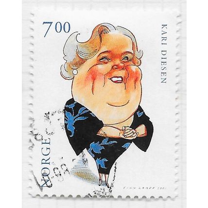 NORWAY 2001 KARI DIESEN CARICATURE FINN GRAFF 7Kr USED