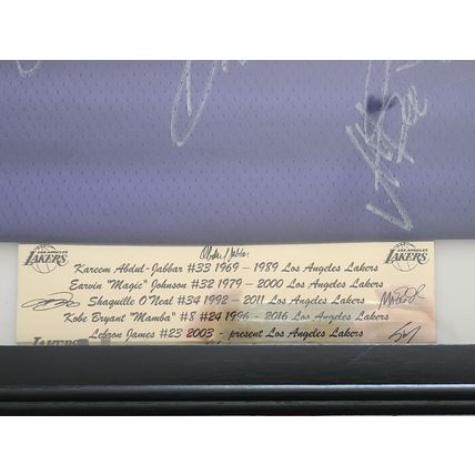 Kobe Bryant #24 Los Angeles Lakers Jersey with 5 Signatures