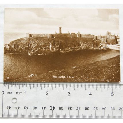 vintage postcard Peel Castle, Isle of Man