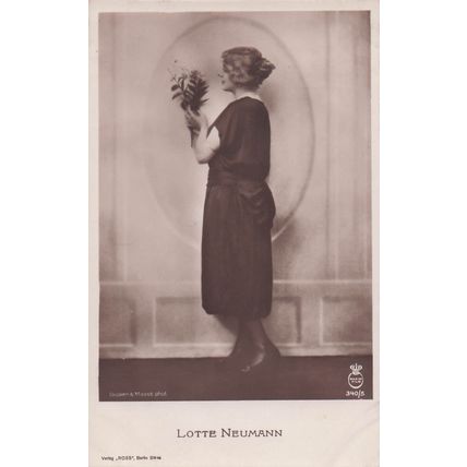 Lotte Neumann German Silent Film Star Actress Screenwriter Old RPC Postcard