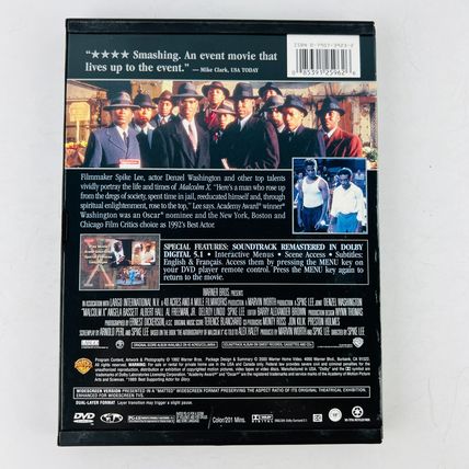 Malcolm X DVD Denzel Washington, Angela Bassett