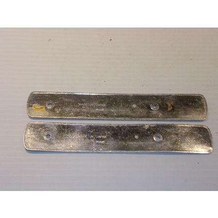 Suzuki Emblems OEM Pair 7 1/8" Silver & Black