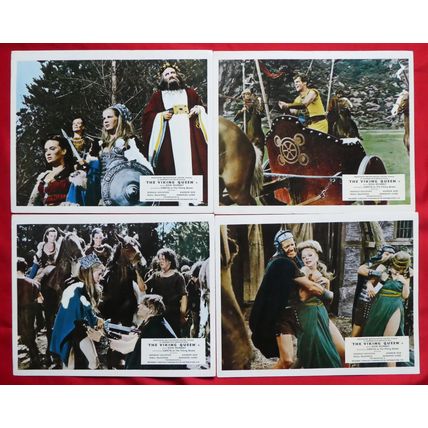 VIKING QUEEN, The (1966) original UK FOH / Lobby cards **Don Murray, Carita**