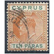 Cyprus 1906.SG61 10 Paras Orange & Green Fine Used.