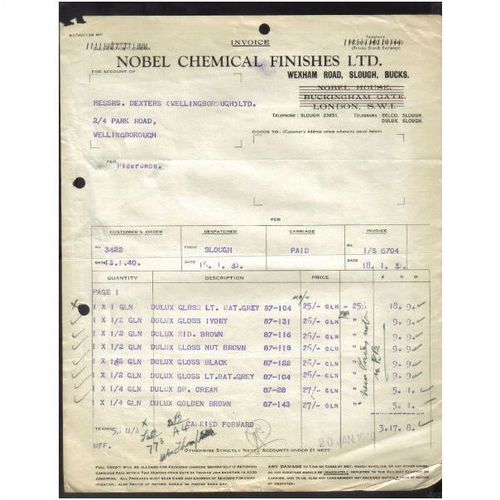 NOBEL CHEMICAL FINISHES LTD,BUCKINGHAM GATE,LONDON,SW1 ,13-1-1940