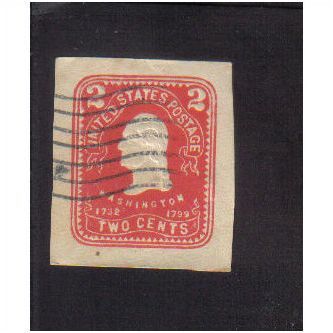 1904 USA ENVELOPE CUT OFF, WASHINGTON 2C U395