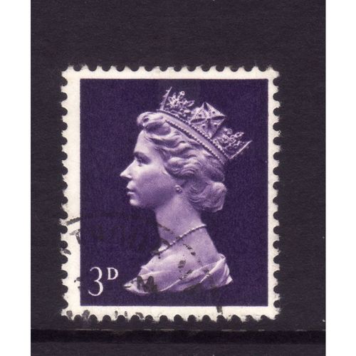 GREAT BRITAIN 1967 SG 729 3d VIOLET ONE CENTRE BAND FINE USED#3