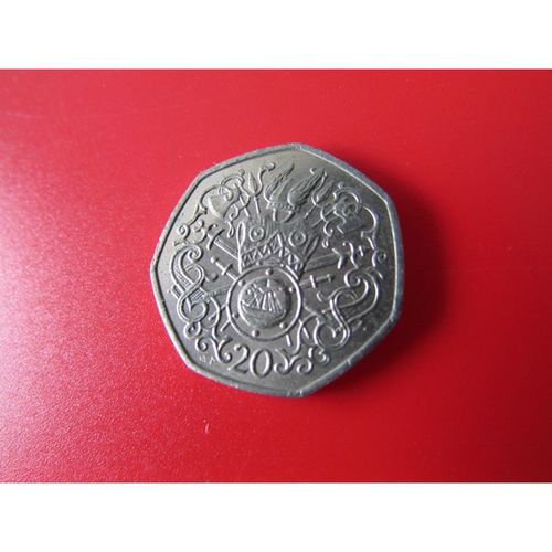 1982 QUEEN ELIZABETH II ISLE OF MAN 20 PENCE FREE POST. O