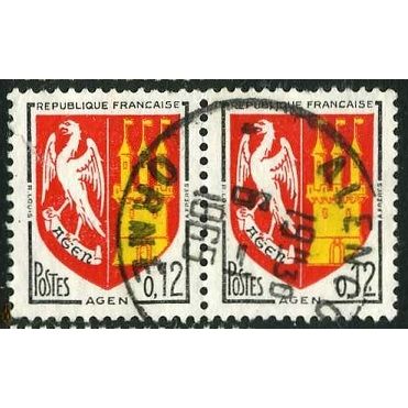 1962/1965 Yvert 1353A - fine used (o) - pair