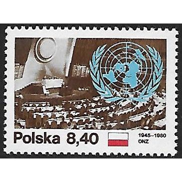 Mi 2713 (**): 35th Anniversary of the United Nations Organization.