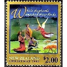 New Zealand, 2001 $2 Christmas SG 2444 (Scott #1736), used