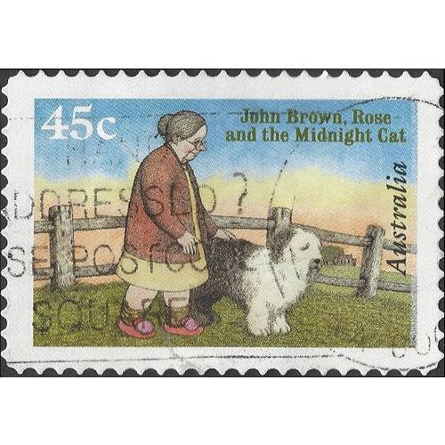 AUSTRALIA, John Brown, Rose and the Midnight Cat, blue 1996, 45c