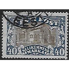 Mi 62: 70 Mk. blue/brown Definitive Stamp: Vanamuine Theatre, Tartu.