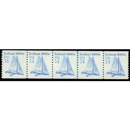 2134v 14c Iceboat Very Fine MNH Dry Gum PNC 3/5 P0239