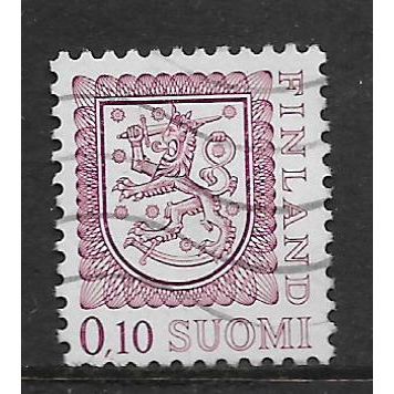 FINLAND 1975 NATIONAL ARMS 10p PURPLE SG 865A FINE USED
