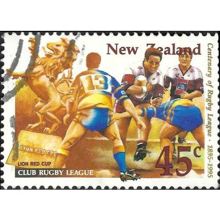 NEW ZEALAND, SPORT, Rugby Lion Red Cup, yellow brown 1995, 45c