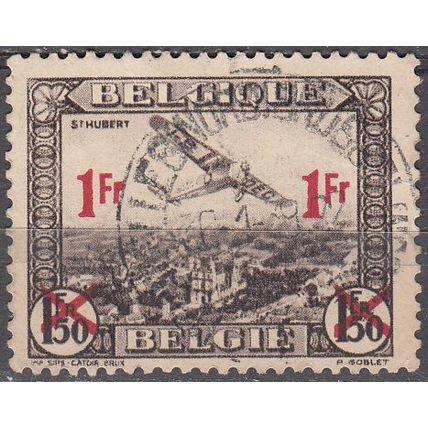 Belgique 1935 Michel 399 O Cote (2008) 0.50 € Avion Fokker F.VII Cachet rond