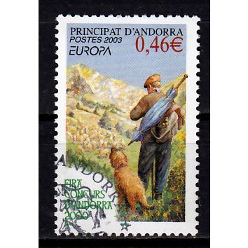 Frans Andorra Europa cept 2003 gestempeld