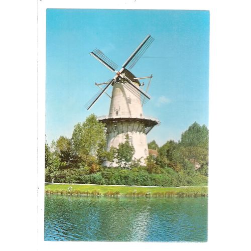 WINDMILL, MIDDELBURG, NETHERLANDS unused vintage postcard =