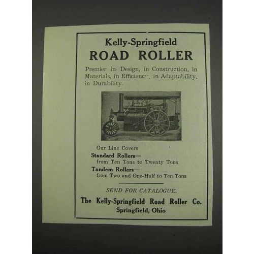 1911 Kelly-Springfield Road Roller Ad