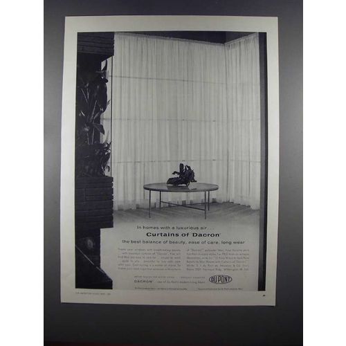 1955 Du Pont Dacron Curtains Ad - A Luxurious Air