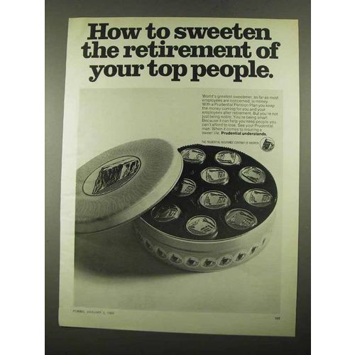 1969 Prudential Insurance Ad - Sweeten Retirement