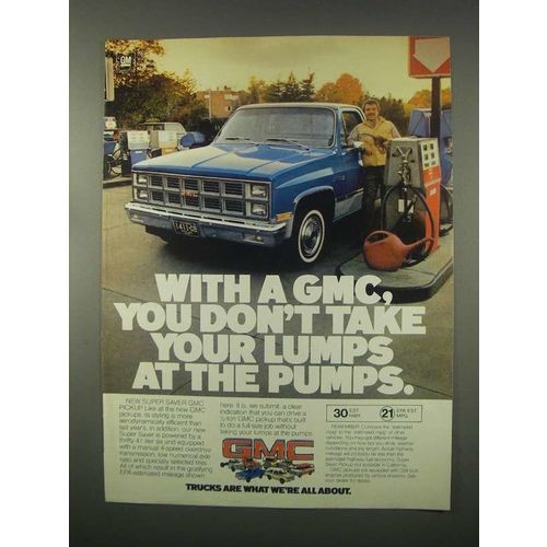 1981 GMC Pickup Truck Ad - Lumps at the Pumps