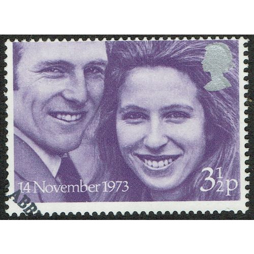 1973 Royal Wedding 3 ½p Violet and Silver SG941 FU