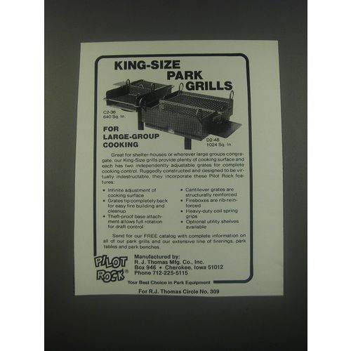 1991 Pilot Rock Park Grills: C2-36 and D2-48 Ad - King-size park grills