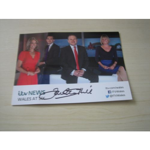 Jonathan Hill (ITV Wales At Six - News) signed RARE *FREE POST*