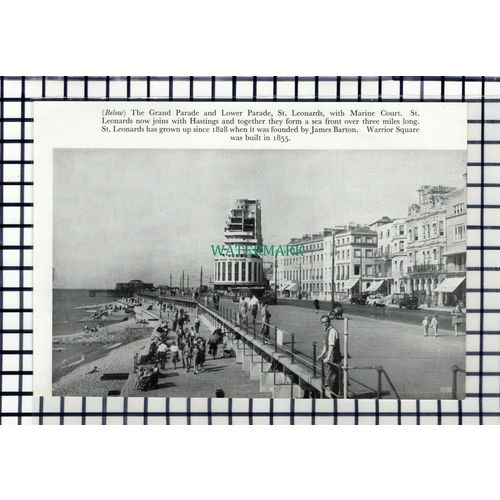 C7045) St Leonards Sussex Grand Parade - 1957 Cutting