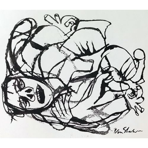 Ben Shahn Print FUTILITY 1960 Engraving Abstract American Contemporary Art Decor